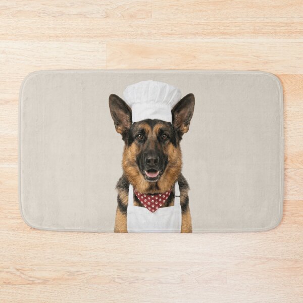 Item preview, Funny German Shepherd Dog Chef Realistic Animal Cooking Humor Art designed and sold by LazyOwlStore.
