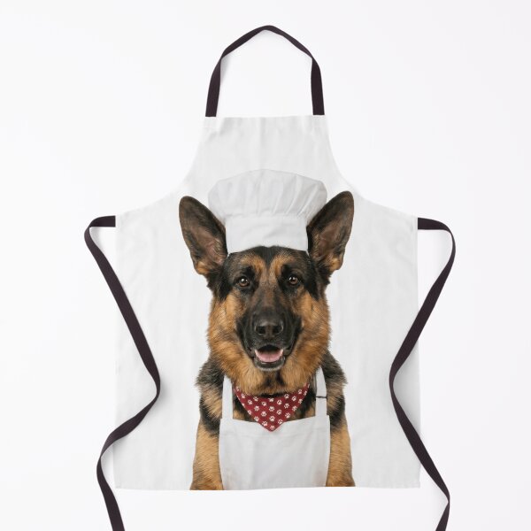 Item preview, Funny German Shepherd Dog Chef Realistic Animal Cooking Humor Art designed and sold by LazyOwlStore.