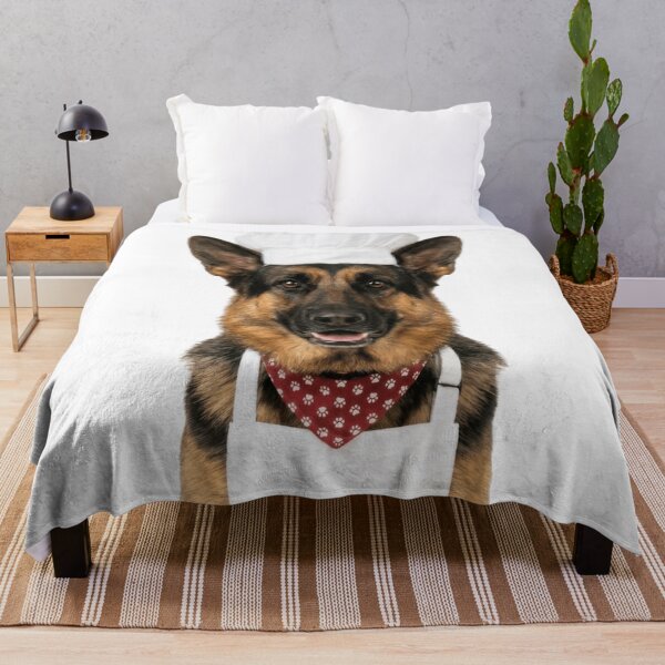 Item preview, Funny German Shepherd Dog Chef Realistic Animal Cooking Humor Art designed and sold by LazyOwlStore.
