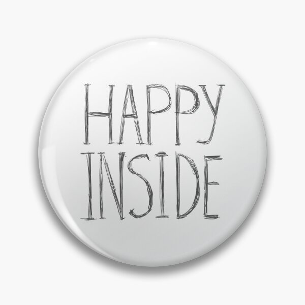 Item preview, Happy Inside Aesthetic Hand Lettering Quote designed and sold by ArtbyLanaN.