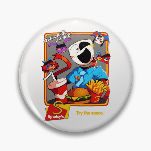 Item preview, Serve With A Smile! Spudsy's Try The Sauce. Fast Food Worker Restaurant Crew designed and sold by SeraXYZ.
