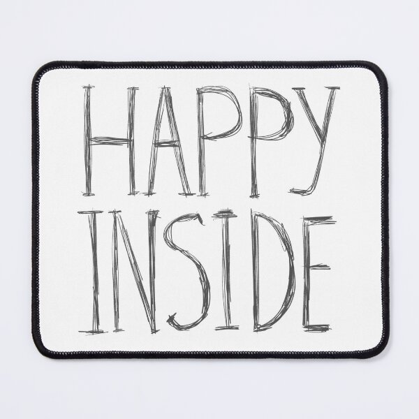 Item preview, Happy Inside Aesthetic Hand Lettering Quote designed and sold by ArtbyLanaN.