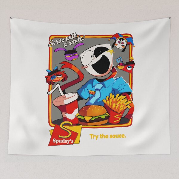 Item preview, Serve With A Smile! Spudsy's Try The Sauce. Fast Food Worker Restaurant Crew designed and sold by SeraXYZ.