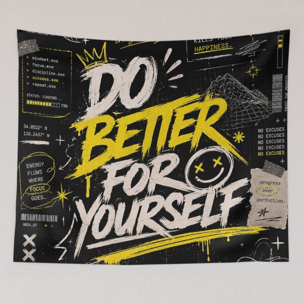 Item preview, Do Better For Yourself Motivational Poster | Self Improvement Wall Art | Discipline Mindset Success Quote designed and sold by NBT-NOVA.
