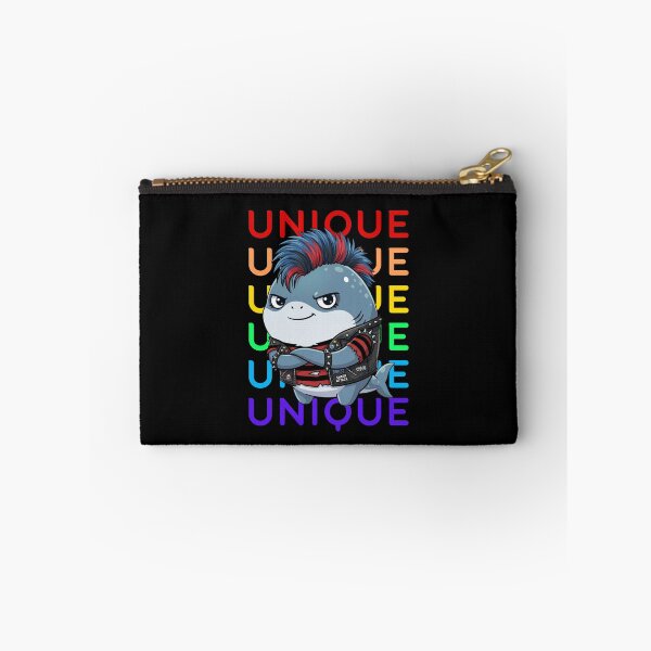 Item preview, Unique Punk Shark Cute Kawaii Rainbow Cartoon Gift for Shark Lovers designed and sold by Nature's Chibis.