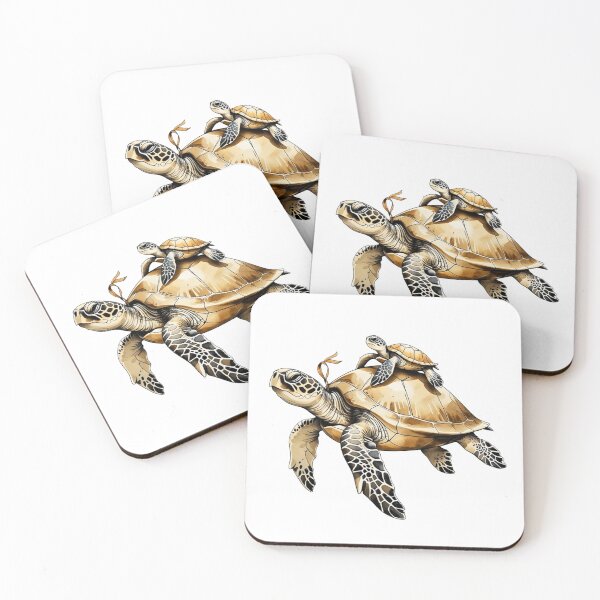 Item preview, Cute Papa Sea Turtle And Baby Watercolor Father's Day designed and sold by AQUILAKREO.