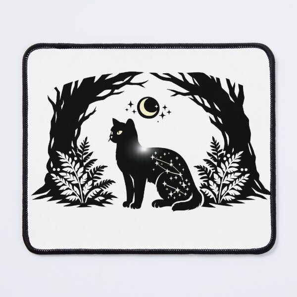 Item preview, Mythical Forest Cat Spirit Celestial Celestial Witchy Cat designed and sold by tineldesign.