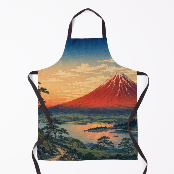 Item preview, Classic Red Fuji – Hokusai Inspired Ukiyo-e Landscape designed and sold by Hidden Japan Coloring Book.