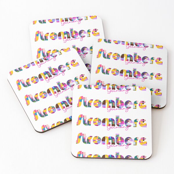 Item preview, Stromberg, Germany, Vibrant Abstract City Typography Art designed and sold by Wanderful-roads.