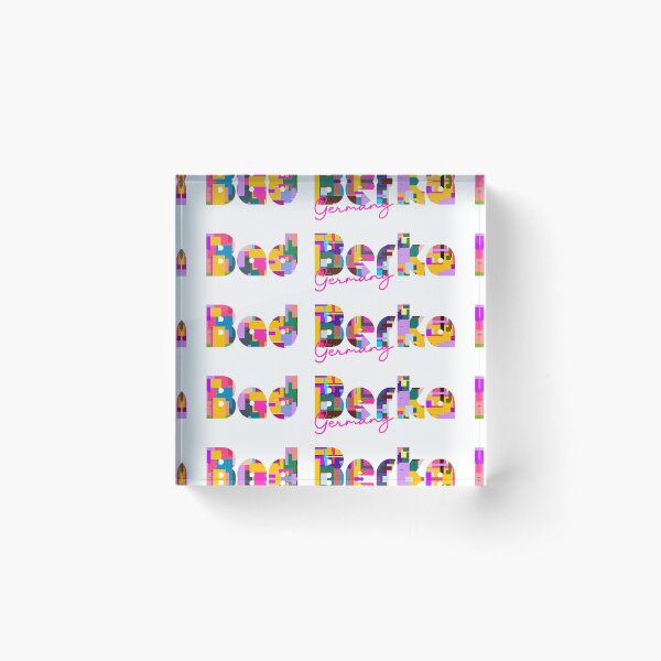 Item preview, Bad Berka, Germany, Vibrant Abstract City Typography Art designed and sold by Wanderful-roads.