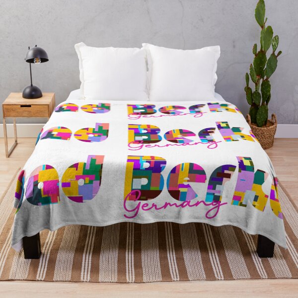 Item preview, Bad Berka, Germany, Vibrant Abstract City Typography Art designed and sold by Wanderful-roads.