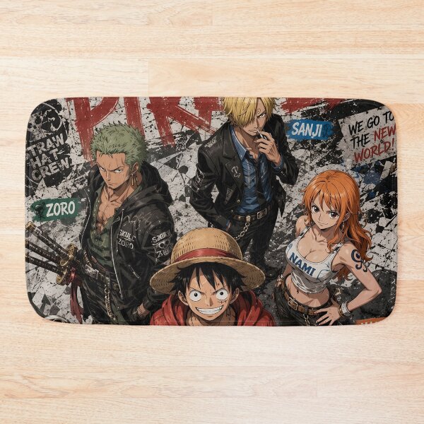 Item preview, Straw Hat Pirates Vintage Grunge Anime Poster | Crew Streetwear Art designed and sold by Dyan4.