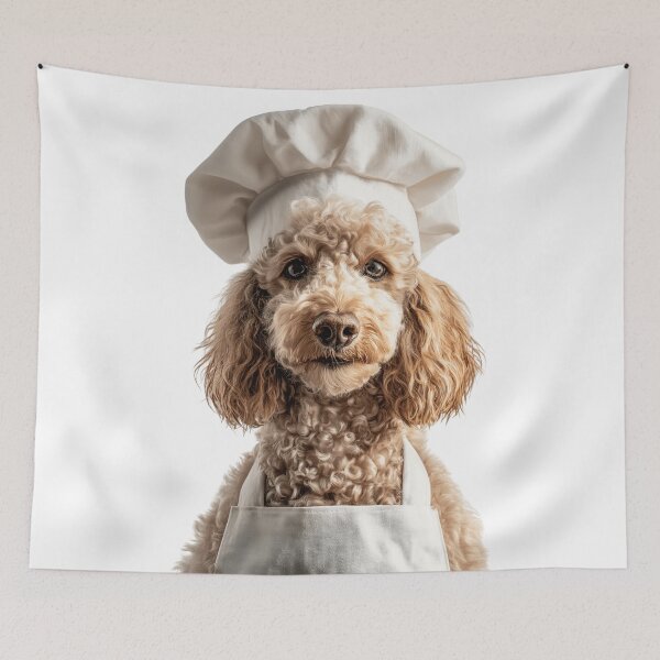 Item preview, Funny Poodle Dog Chef Realistic Animal Cooking Humor Art designed and sold by LazyOwlStore.