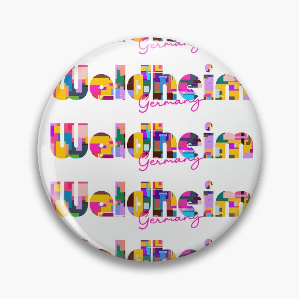 Item preview, Waldheim, Germany, Vibrant Abstract City Typography Art designed and sold by Wanderful-roads.