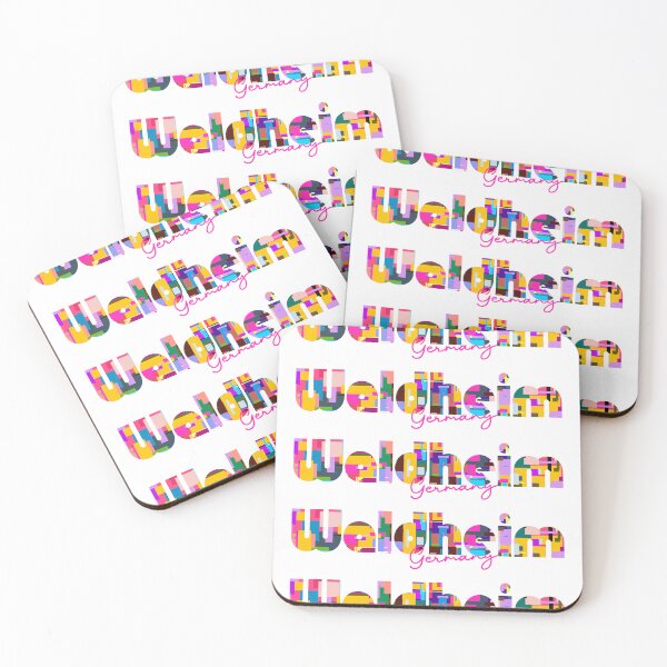 Item preview, Waldheim, Germany, Vibrant Abstract City Typography Art designed and sold by Wanderful-roads.