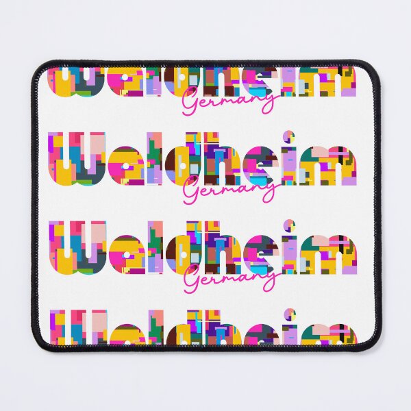 Item preview, Waldheim, Germany, Vibrant Abstract City Typography Art designed and sold by Wanderful-roads.