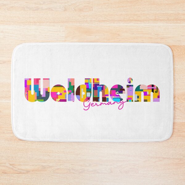 Item preview, Waldheim, Germany, Vibrant Abstract City Typography Art designed and sold by Wanderful-roads.
