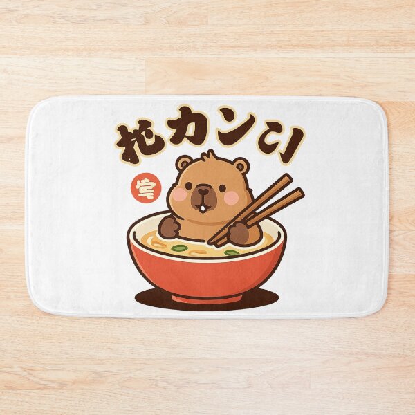 Item preview, Cute Capybara in Ramen Bowl Kawaii Illustration designed and sold by LuloCreative.