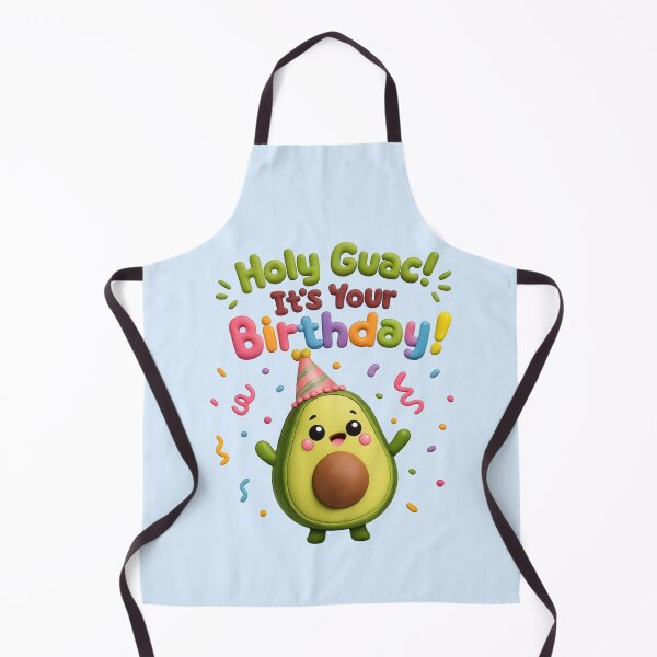 Item preview, Kawaii Holy Guac It's Your Birthday Avocado | Cute 3D Happy Birthday Party Art designed and sold by Moons Studio.