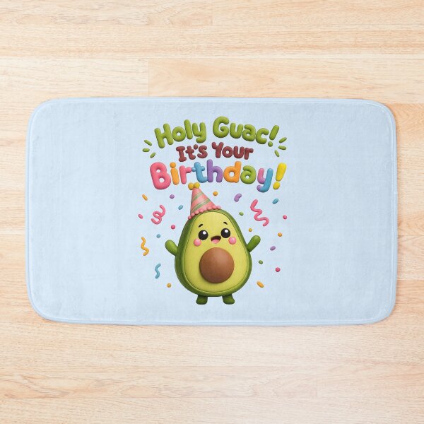 Item preview, Kawaii Holy Guac It's Your Birthday Avocado | Cute 3D Happy Birthday Party Art designed and sold by Moons Studio.