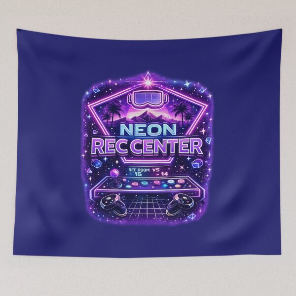 Item preview, Neon Rec Center VR Gaming Shirt – Retro Virtual Reality Gamer Aesthetic for Rec Room Players designed and sold by mocci10.