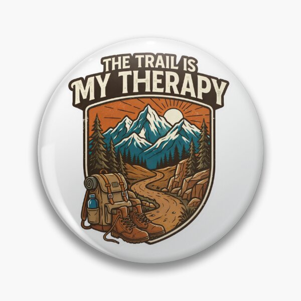 Item preview, Vintage Hiking Graphic The Trail Is My Therapy T-Shirt  designed and sold by Gabe1983.