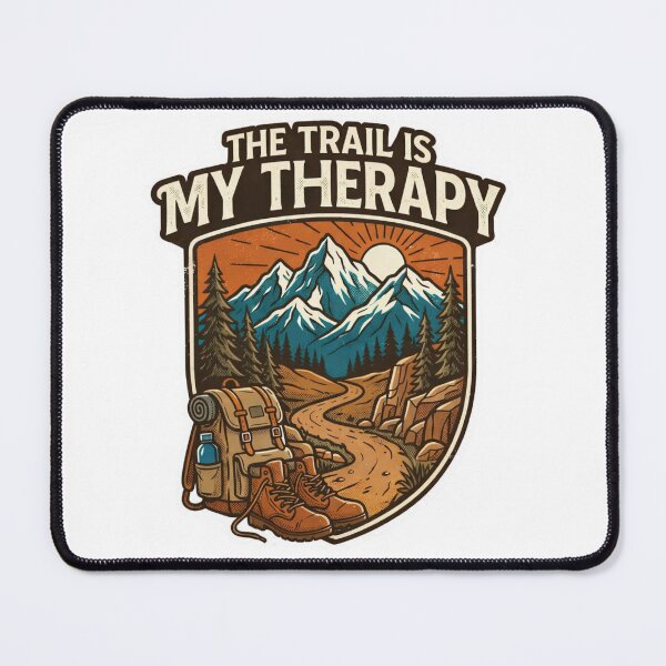Item preview, Vintage Hiking Graphic The Trail Is My Therapy T-Shirt designed and sold by Gabe1983.