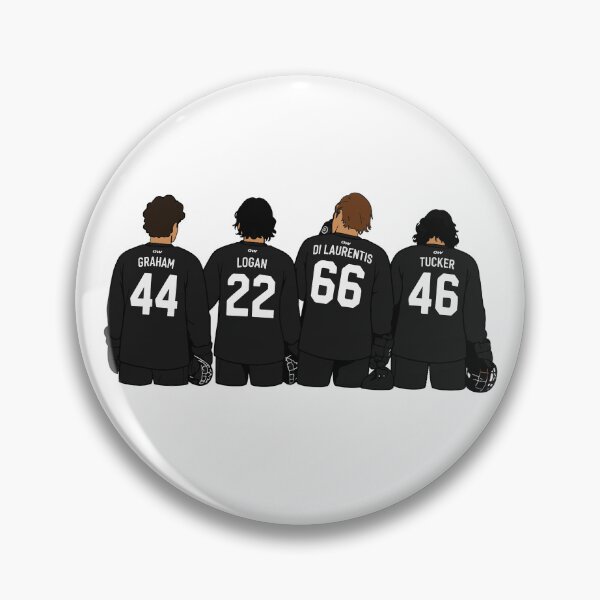 Item preview, Off Campus - Garrett, Logan, Dean, and Tucker Sticker designed and sold by Kai4121.