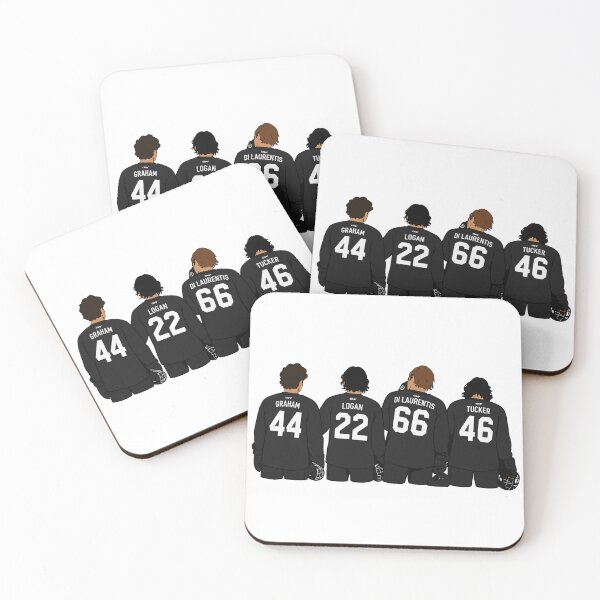Item preview, Off Campus - Garrett, Logan, Dean, and Tucker Sticker designed and sold by Kai4121.