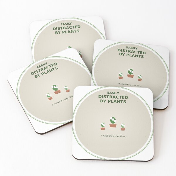 Item preview, Easily Distracted By Plants Funny Aesthetic Sticker designed and sold by tsm2015.