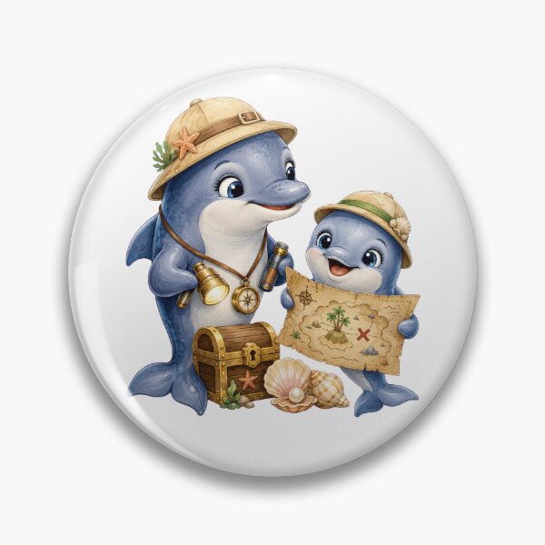 Item preview, Cute Dolphin Treasure Hunt Adventure designed and sold by Passionread.