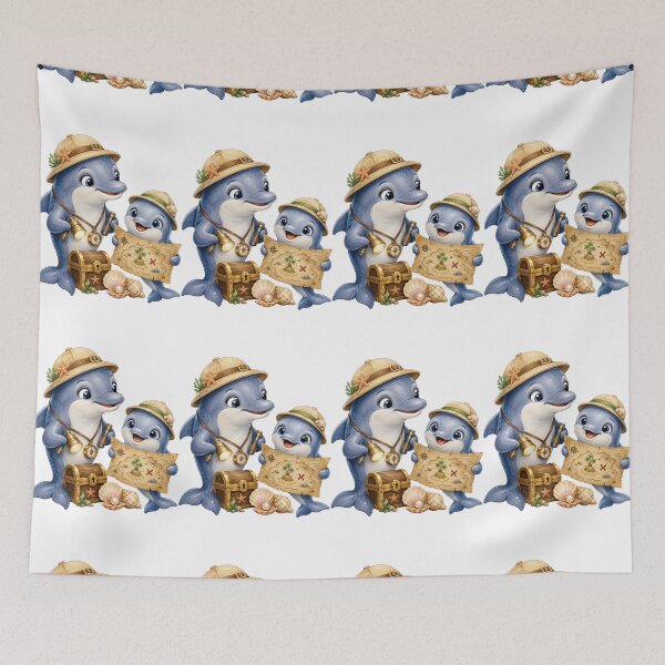 Item preview, Cute Dolphin Treasure Hunt Adventure designed and sold by Passionread.