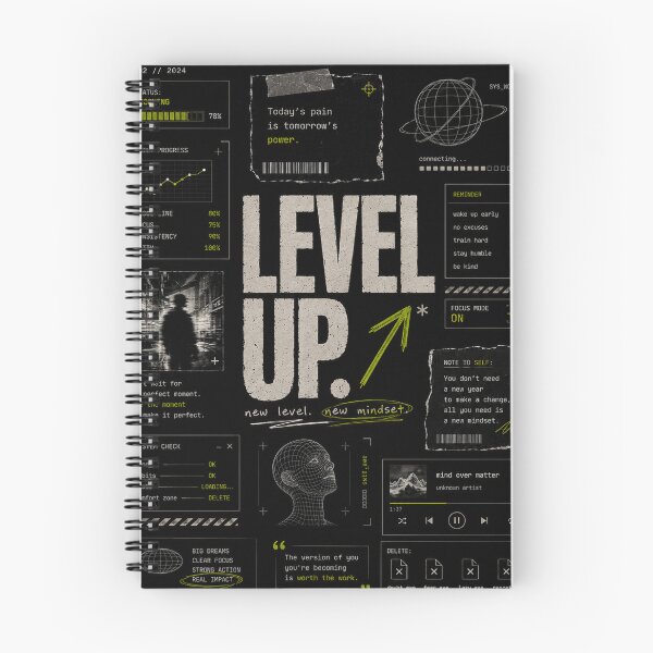 Item preview, Level Up Motivation Poster | Self Improvement Mindset | Discipline Focus Consistency | Dark Aesthetic Inspirational Wall Art designed and sold by NBT-NOVA.