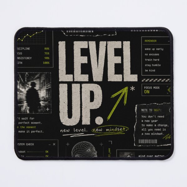 Item preview, Level Up Motivation Poster | Self Improvement Mindset | Discipline Focus Consistency | Dark Aesthetic Inspirational Wall Art designed and sold by NBT-NOVA.