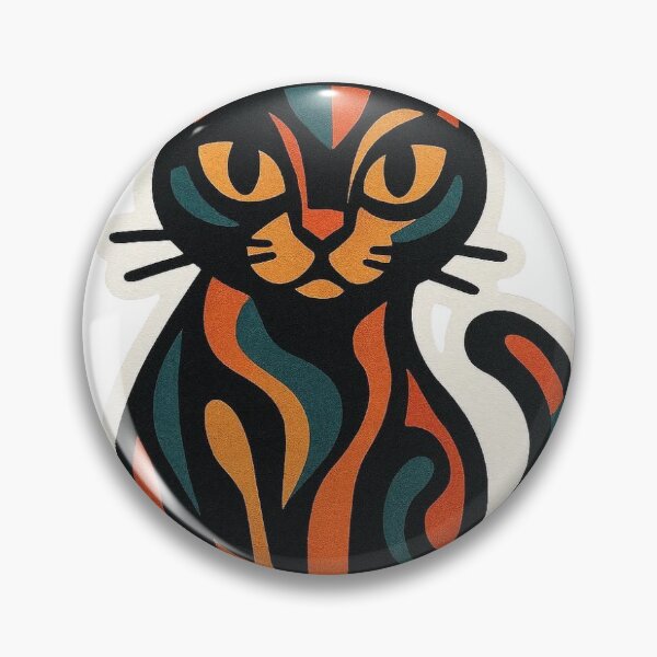 Item preview, Colorful Mosaic Geometric Stained Glass Cat designed and sold by EmylDesigns.
