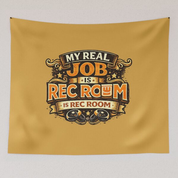 Item preview, My Real Job Is Rec Room Gamer | VR Gaming Virtual Reality Paintball Game Dodgeball Gamer Sticker designed and sold by mocci10.