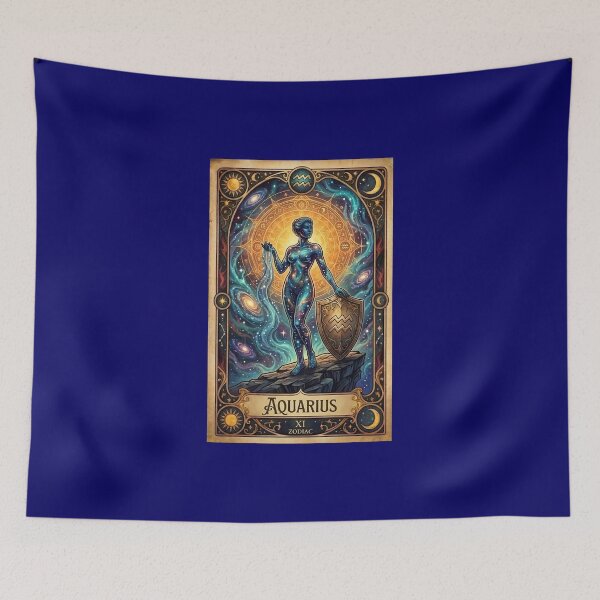 Item preview, Aquarius Zodiac Tarot Card Vintage Fantasy Art designed and sold by DeerHouse.