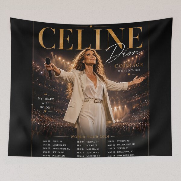 Item preview, Celine Dion Courage World Tour 2024 Art designed and sold by shipclarence86.