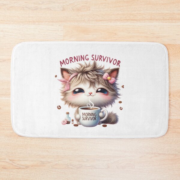 Item preview, Morning Survivor Cute Coffee Cat Sticker designed and sold by carestazafeli.