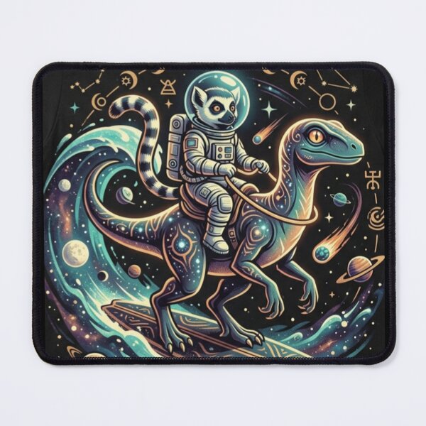 Item preview, Cosmic Lemur – Dino Surfing the Stars designed and sold by Dogandesighn.