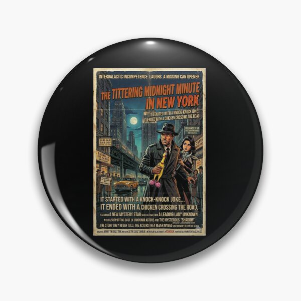Item preview, The Tittering Midnight Minute in New York Vintage Comedy Noir Poster designed and sold by JRDG-Designs.
