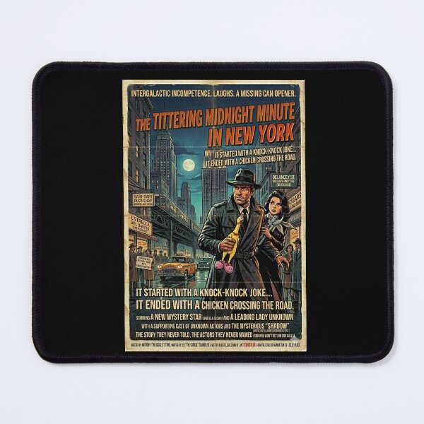 Item preview, The Tittering Midnight Minute in New York Vintage Comedy Noir Poster designed and sold by JRDG-Designs.
