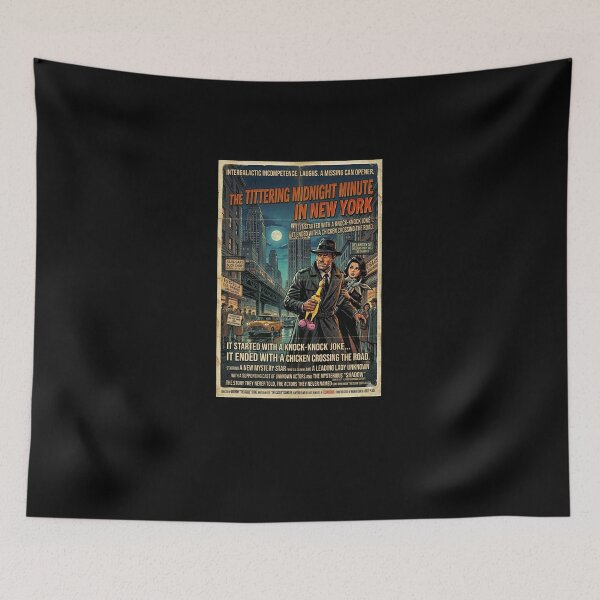 Item preview, The Tittering Midnight Minute in New York Vintage Comedy Noir Poster designed and sold by JRDG-Designs.
