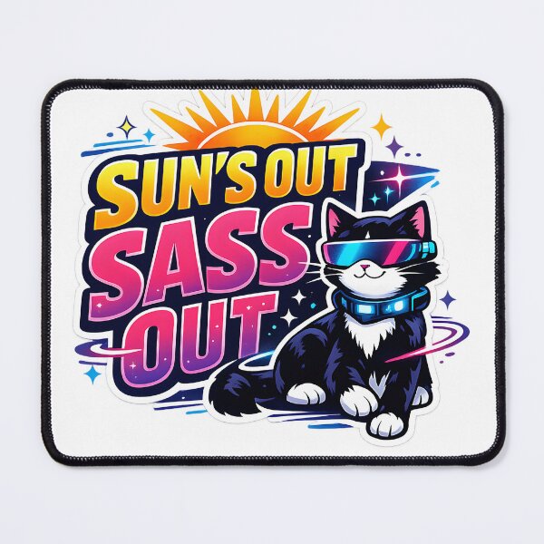 Item preview, Sun’s Out Sass Out Tuxedo Cat designed and sold by RexNoise.