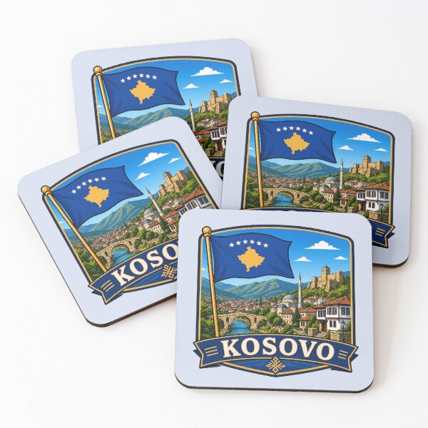 Item preview, Kosovo - Prizren Bridge & Flag Scenic Design designed and sold by Myra365Art.