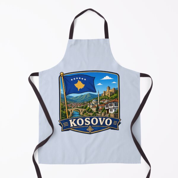 Item preview, Kosovo - Prizren Bridge & Flag Scenic Design designed and sold by Myra365Art.