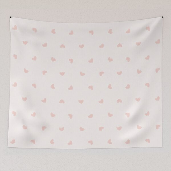 Item preview, Seamless Pink Heart Pattern on Soft Cream Background designed and sold by Elisayuma.