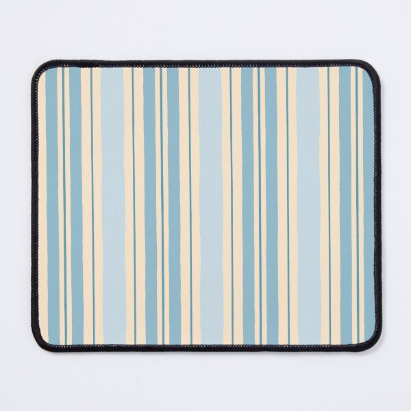 Item preview, Coastal Cottage Stripes Vertical Pattern in Light Blue and Cream designed and sold by kierkegaard.