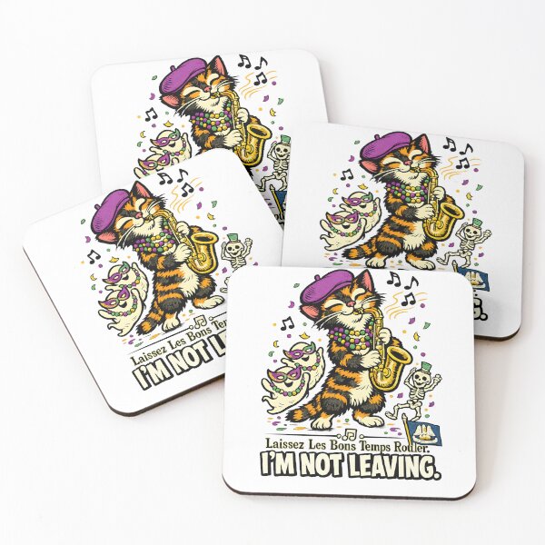 Item preview, Unbothered in Louisiana — Jazz Cat Mardi Gras Humor Gift designed and sold by Martin's_Design.