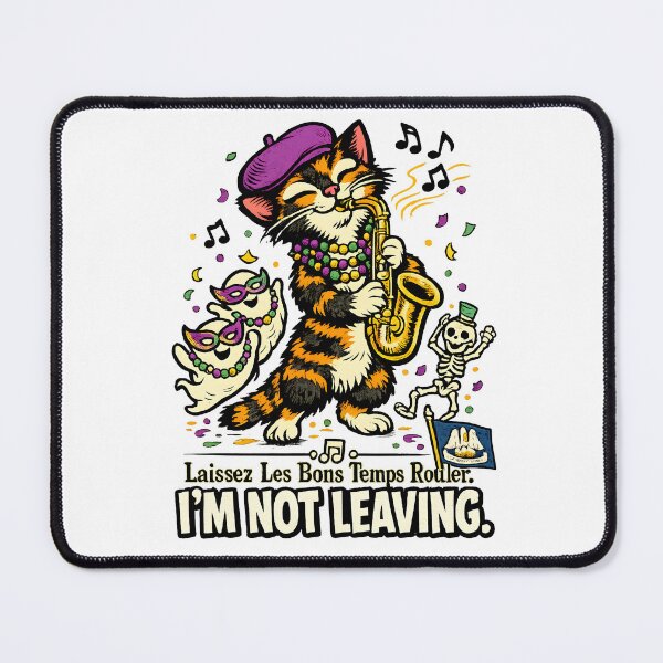 Item preview, Unbothered in Louisiana — Jazz Cat Mardi Gras Humor Gift designed and sold by Martin's_Design.